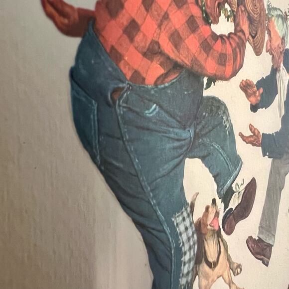 Vintage 1968 Norman Rockwell Art 3D Relief Framed Original Lithography - Picture 6 of 8